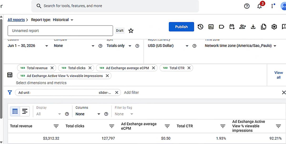 Print do Google Ad Manager — Slider-Video